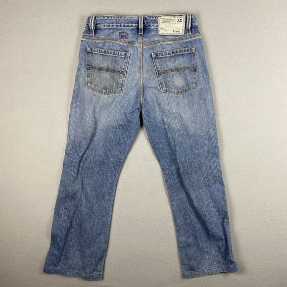 X2 Jeans M22 Bootcut Jeans Men's 31Wx30L Light Wash Denim Distressed - Picture 2 of 10